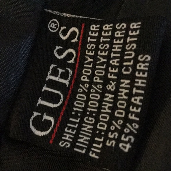 Guess Puffer Down Coat with black floral appliqué - Picture 11 of 12